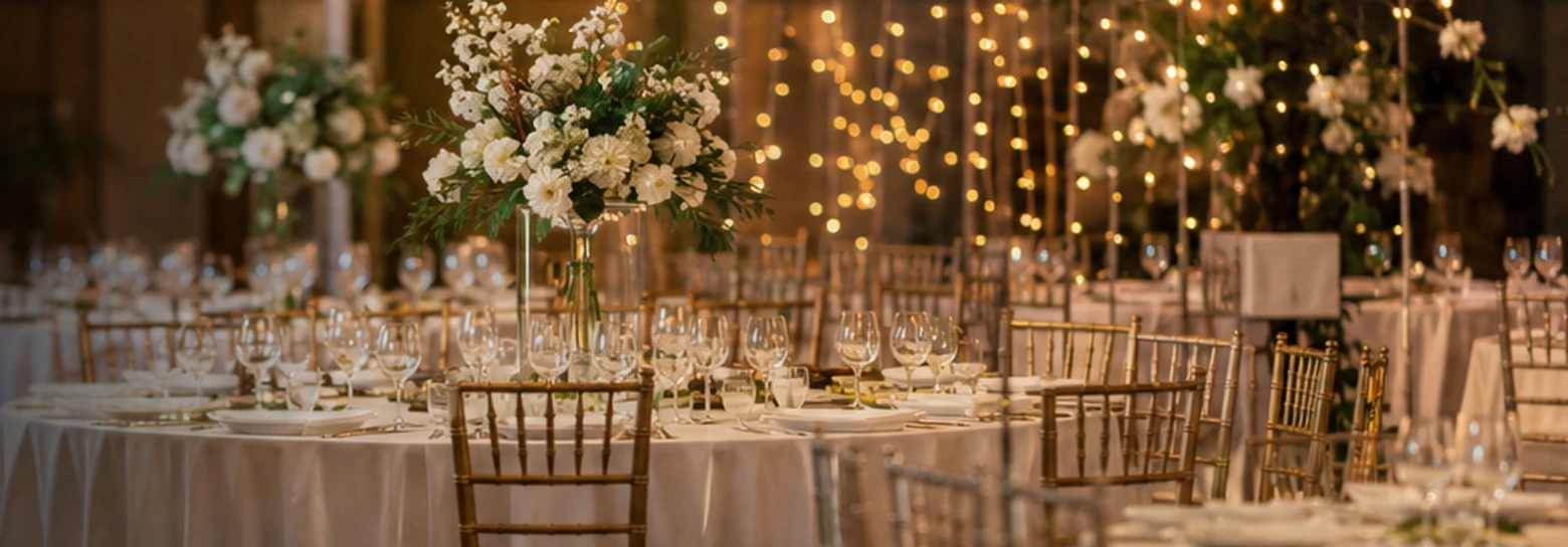 Dressed tables for an event at Capri